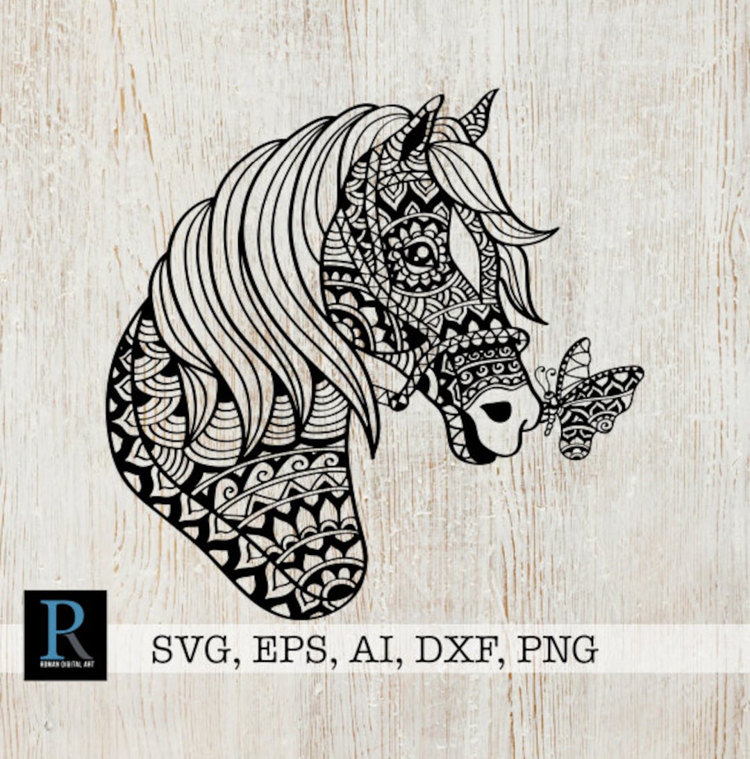 Horse SVG Cut File, Mandala Horse SVG, Horse Cricut SVG, Cricut Svg