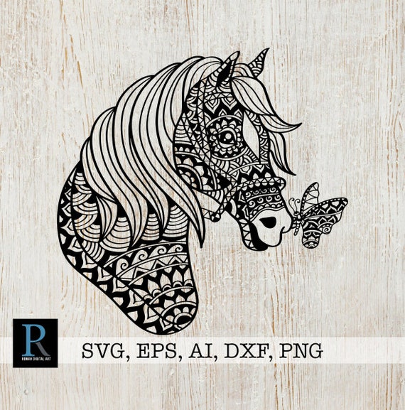 Download Zentangle Horse Svg Mandala Horse Svg Horse Cricut Svg Etsy