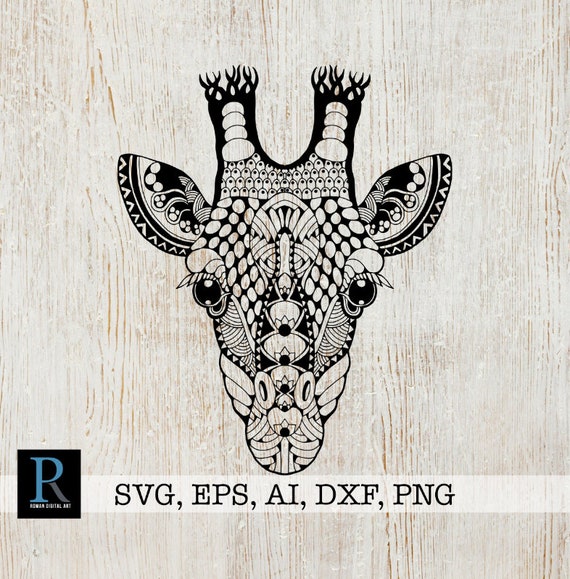 Download Zentangle Giraffe SVG Mandala Giraffe SVG | Etsy
