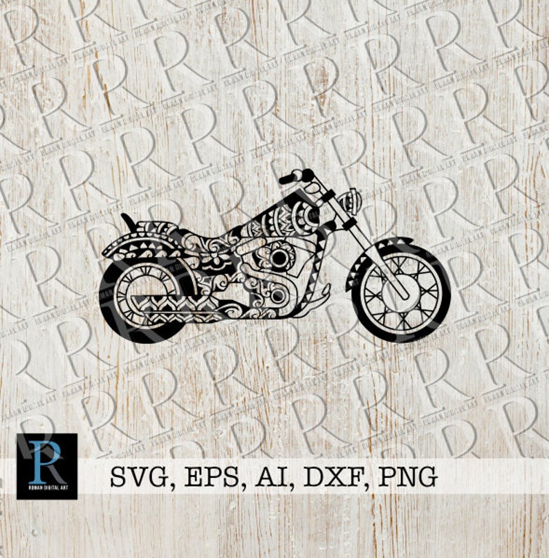 Zentangle Motorcycle Svg Motorbike Cut File Etsy