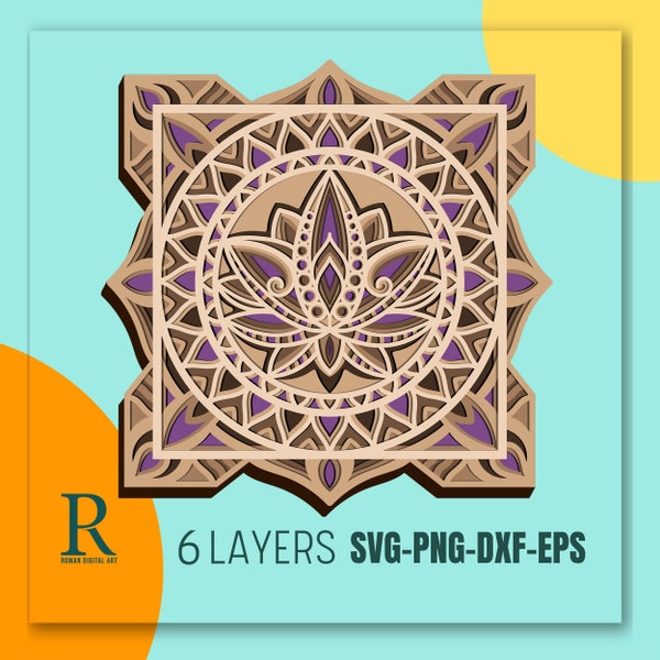 Multilayered Lotus SVG, DXF, PNG, Mandala Lotus Cut File, Plywood Cutting, Layered Lotus Flower, Laser Cutting Files, Shadow box svg Multilayered Lotus SVG, DXF, PNG, Mandala Lotus Cut File, Plywood Cutting, Layered Lotus Flower, Laser Cutting Files, Shadow box svg