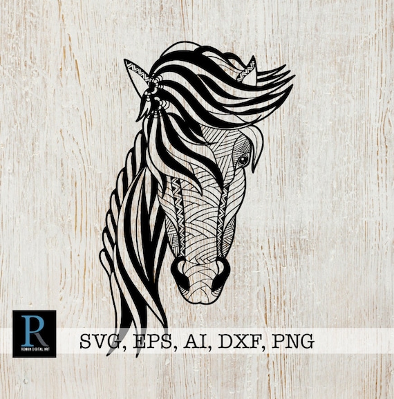 Download Zentangle Horse Svg Mandala Horse Svg Horse For Cricut Etsy
