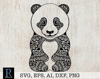 Mandala Panda Etsy