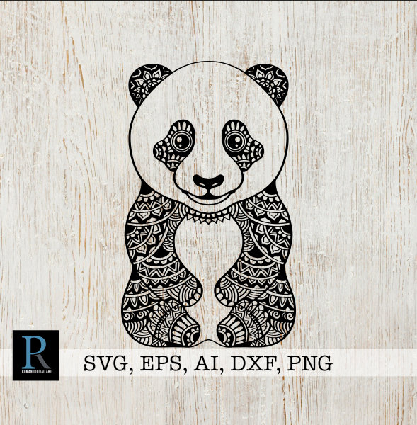 Download Zentangle Panda Svg Mandala Panda Svg