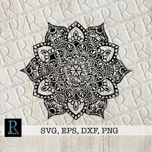 Mandala lotusbloem SVG-bestand, Zentangle Lotus Cut-bestand, Cricut SVG-bestand, Silhouette Cameo ontwerp, één laag