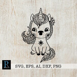 Download Unicorn Zentangle Svg Unicorn Mandala Svg Unicorn For Cricut Etsy