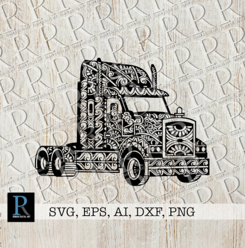 Download Zentangle Truck SVG Mandala Truck SVG Truck SVG File | Etsy