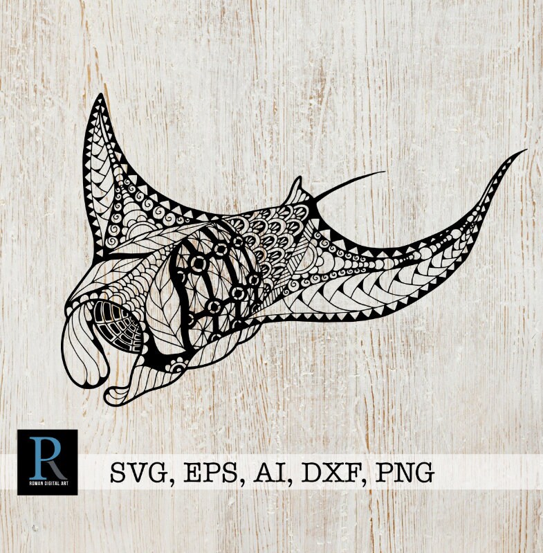 manta様用です°・*:.。.☆ Zentangle Manta Ray SVG, Mandala Clipart (cut File) - Etsy