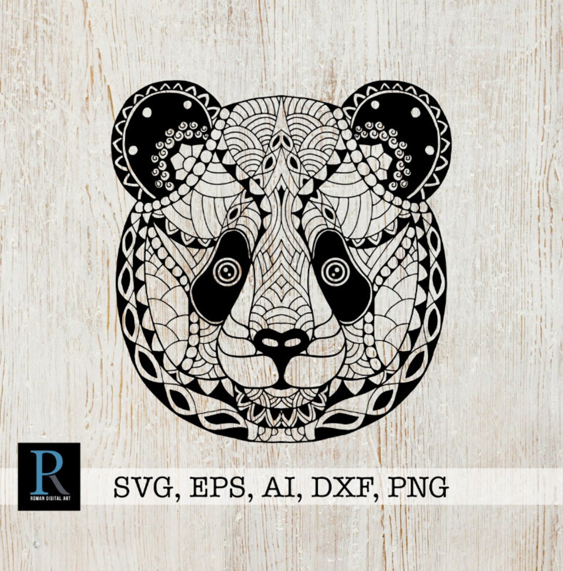 Download Zentangle Panda SVG Mandala Panda SVG Panda Cricut SVG | Etsy