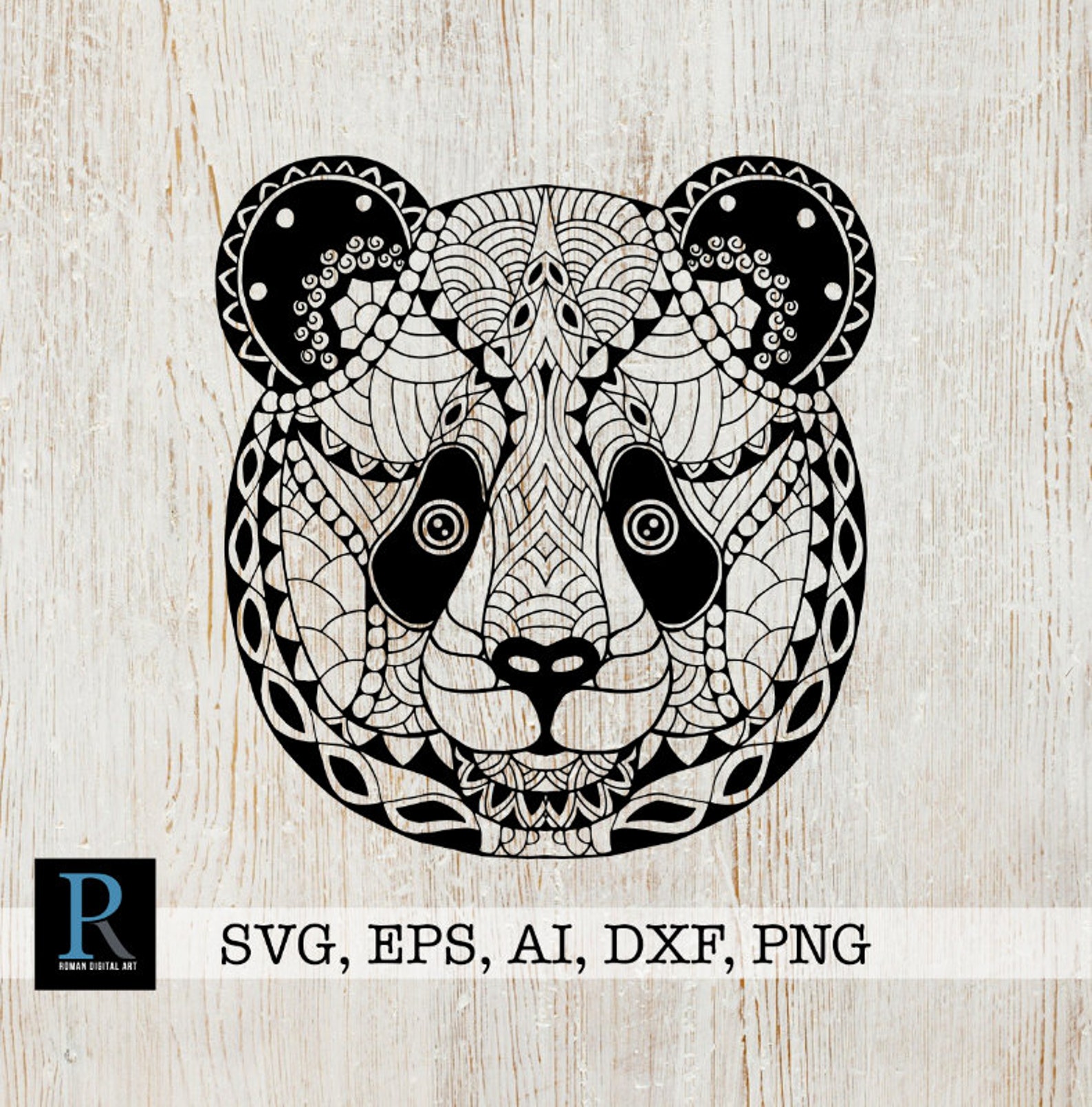 Download Zentangle Panda SVG Mandala Panda SVG Panda Cricut SVG | Etsy