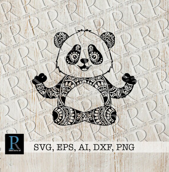 Download Mandala Meditating Panda Svg File Yoga Panda Svg Etsy