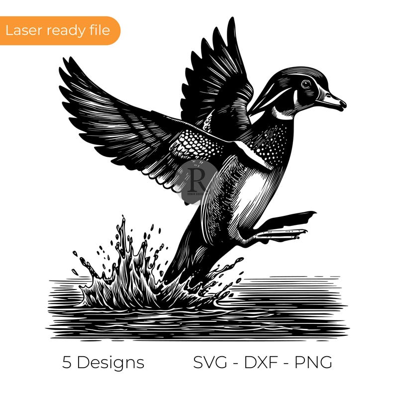 Wood Duck SVG Bundle – Duck Hunting Bird Cut File PNG DXF for Laser ...