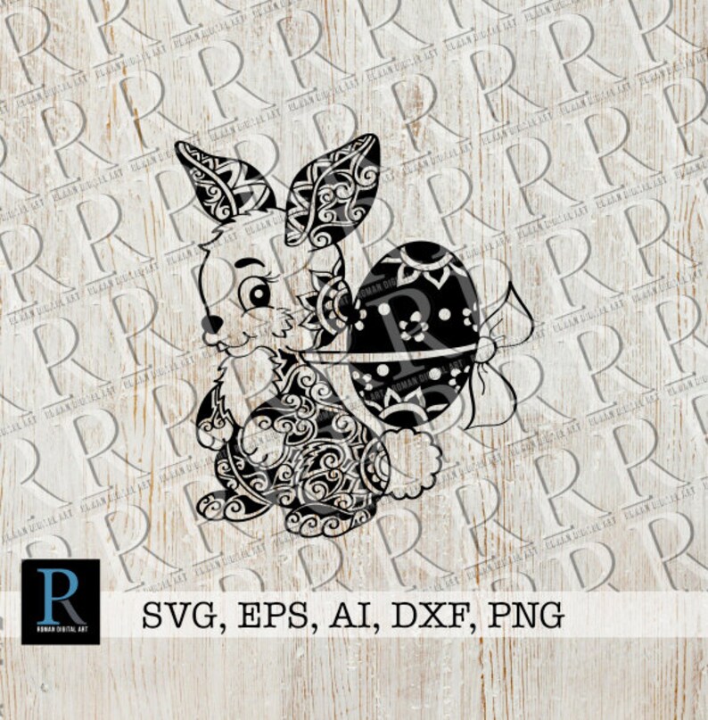Download Easter Bunny Mandala Svg Cut File Clip Art Art Collectibles Kromasol Com