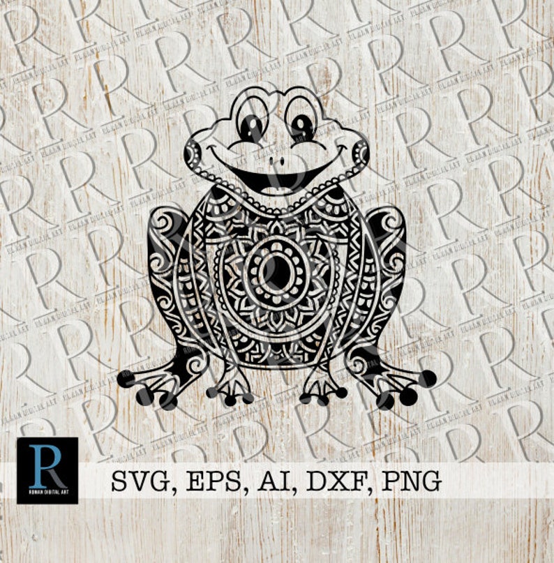Download Clip Art Art Collectibles Frog Cut File Zentangle Clipart Mandala Frog Svg Mandala Printable Zentangle Frog Svg Frog Svg File