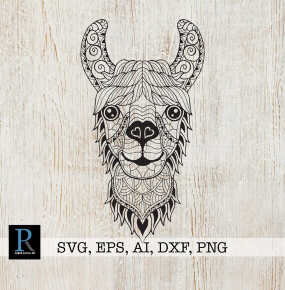 Download Zentangle Alpaca Llama Svg Mandala Alpaca Svg Llama Cricut Etsy