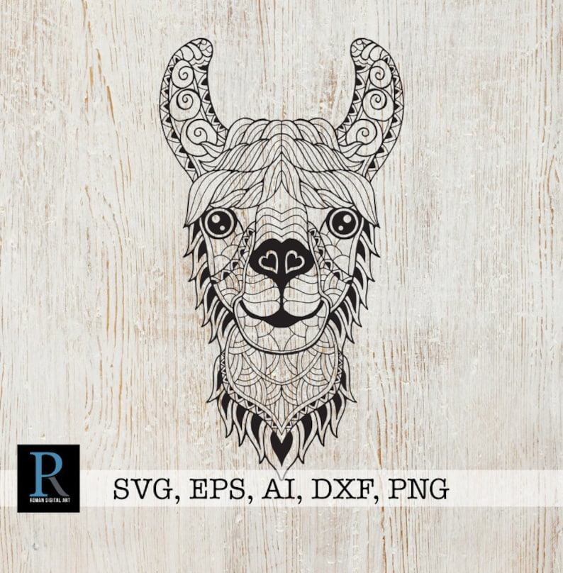 Download Zentangle Alpaca Llama SVG Mandala Alpaca SVG Llama cricut ...
