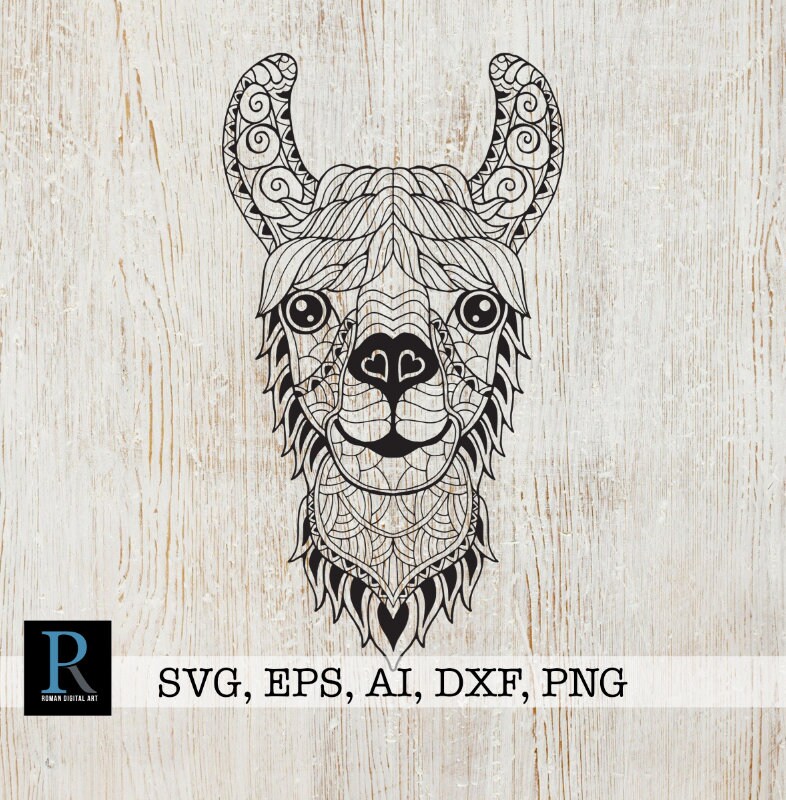 Download Zentangle Alpaca Llama Svg Mandala Alpaca Svg Llama Cricut Etsy