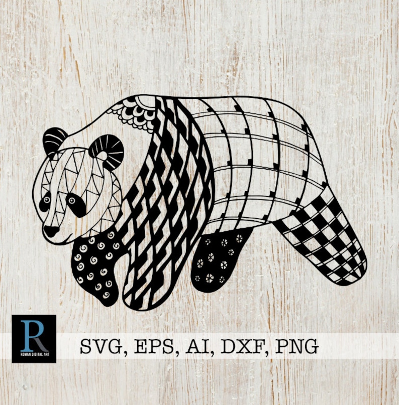 Download Zentangle Panda SVG Mandala Panda Svg Panda für Cricut | Etsy