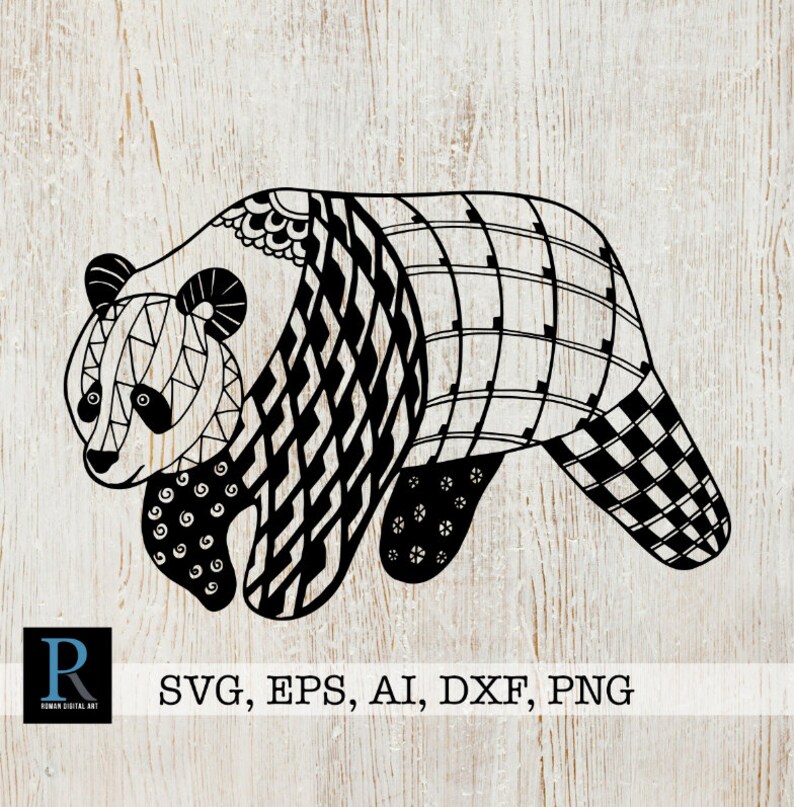 Download Zentangle Panda SVG Mandala Panda Svg Panda für Cricut | Etsy