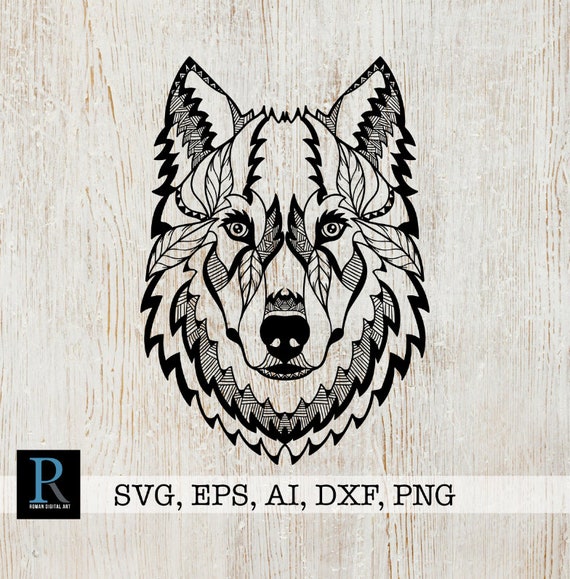 Download Zentangle Wolf svg Wolf svg Mandala Wolf svg Wolf Cut File ...