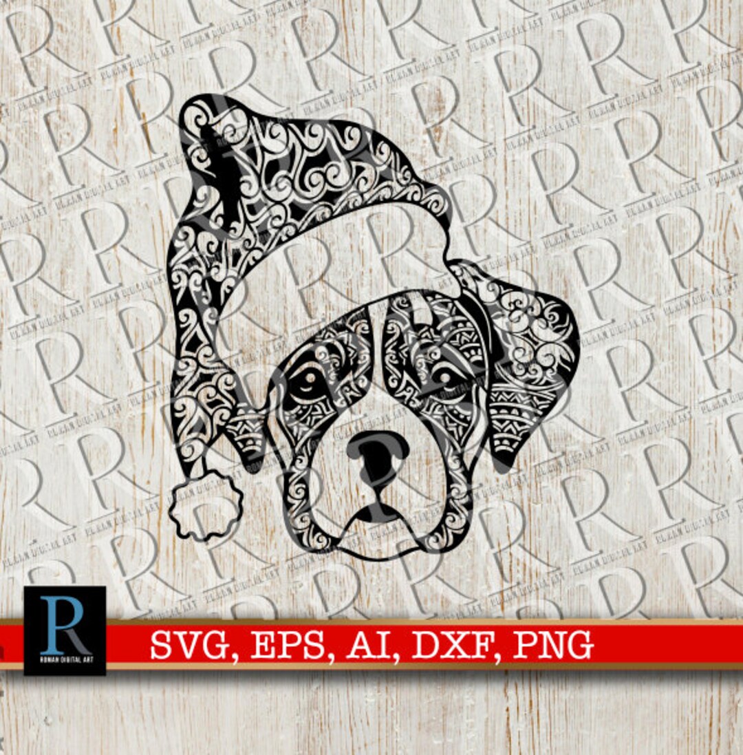 Boxer Dog SVG, Boxer SVG File, Christmas Boxer SVG, Boxer Santa Svg ...