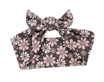 Floral Spider Web Tie Headband | Halloween Hair Tie