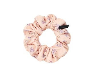 Petal Blush Mini Scrunchie: Soft Hair Tie