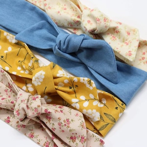 Hair Scarf / Long Tail Scarf / Head Scarf / Knot Headband / Hair Tie / Hair Ribbon / Ponytail Tie / Bun Scarf