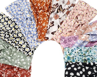 Twist Headband: Handmade Soft Floral Stretchy Hair Band