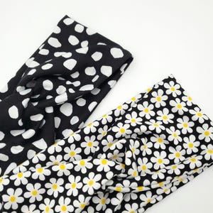 Twist Headband: Handmade Soft Floral Stretchy Hair Band image 3
