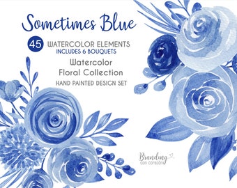 Flores azules png - Etsy México