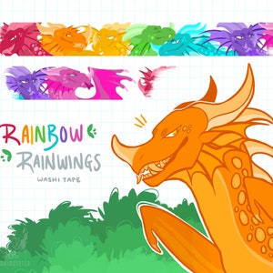 Flügel des Feuers: Regenbogen Regengleiter [WASHI TAPE]