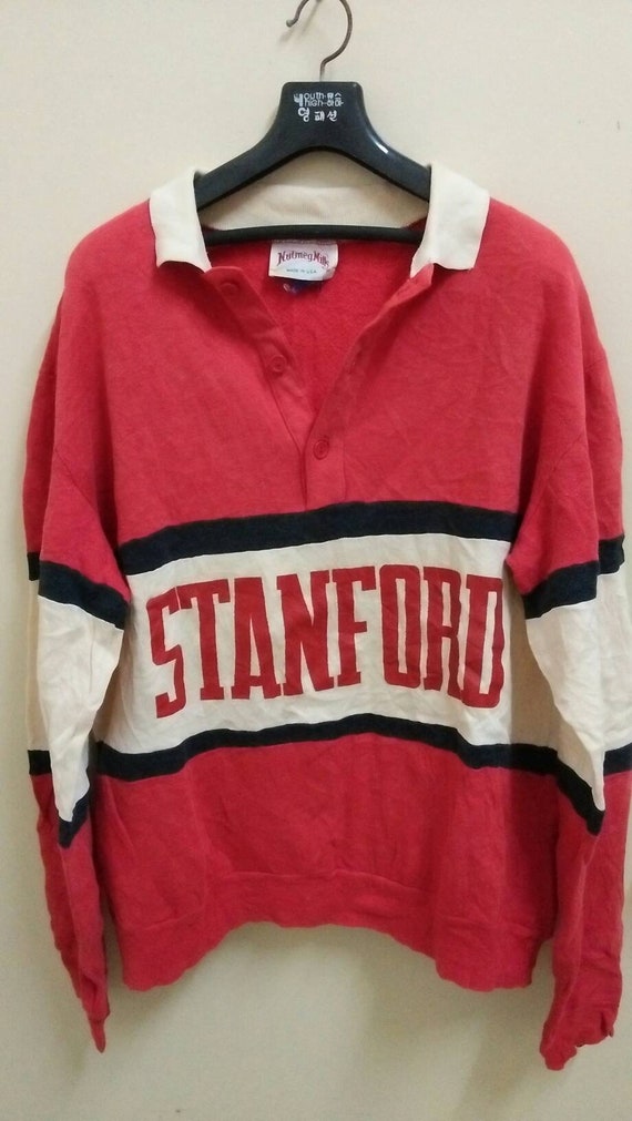 True vintage 70s Stanford University sweatshirt half button | Etsy