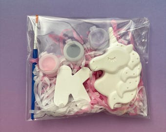Paint Your Own Personalised Initial & unicorn DIY Kit