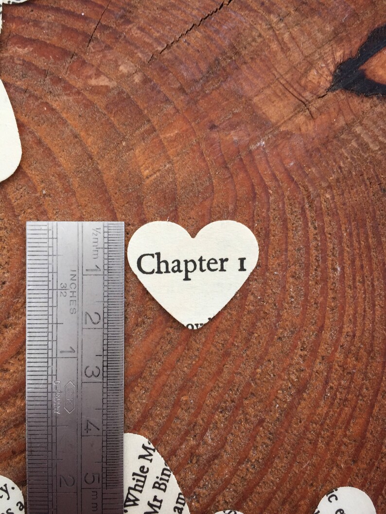 Jane Austen Heart Book Confetti biodegradablewedding ConfettiJane AustenRomantic novels confetti