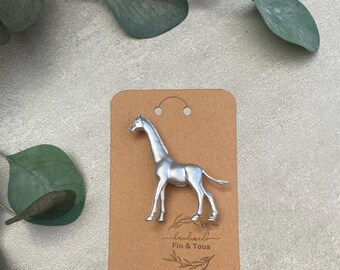 Giraffe Magnet from Recycled Materials | Handmade Boho Kitchen Decor | housewarming gifts