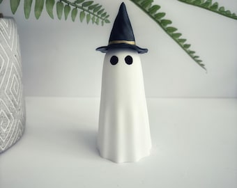 Handmade Ghost witch Figurines: Spooky Halloween Shelf Decor