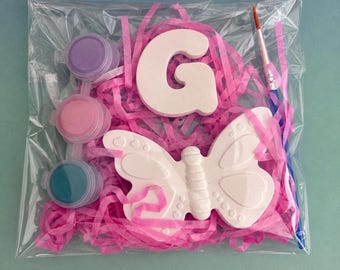 Paint Your Own Personalised Initial & Butterfly DIY Kit