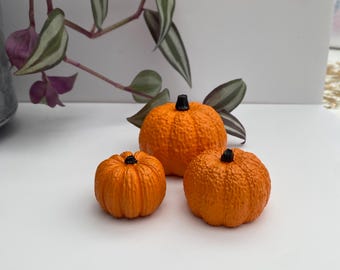 Handmade Mini Pumpkins – Set of 3 or Sold Separately | Fall Decor | Halloween & Thanksgiving Decoration