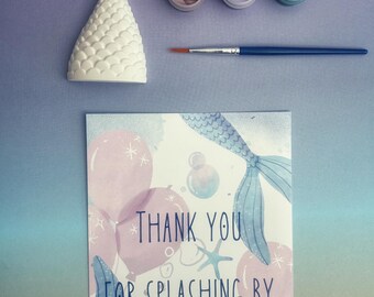 Paint Your Own Mermaid Tail Party Favor | Mermaid Birthday Party Bag | Mermaid Thank You Gift | Under the Sea Craft Kit