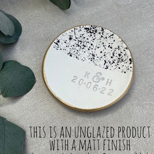 Engagement Ring Dish, Personalised gifts, Wedding ring holder// couples gift // Anniversary gift image 5