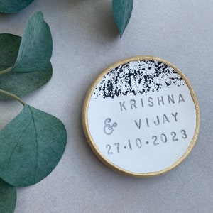Engagement Ring Dish, Personalised gifts, Wedding ring holder// couples gift // Anniversary gift image 9