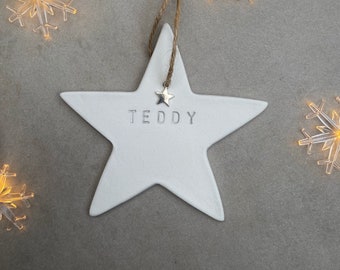 Personalised Christmas Star decorations