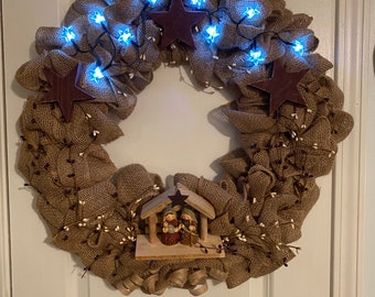 Lit Wreath - Etsy