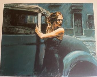 Fabian Perez - Signed Limited Edition Giclee Print unFramed - Calles De San Telmo