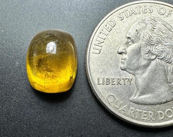 Honey Grossular Garnet High Dome Cabochon: Natural Gemstone for Jewelry (11x7mm)
