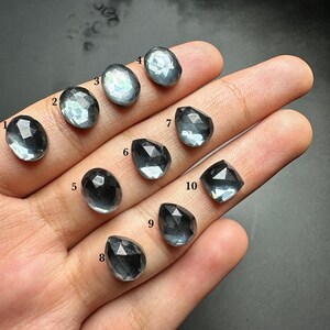 Klar kvarts svart onyx ädelsten: Dubblett lös ädelsten