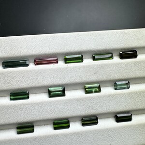 Faceted Tourmaline Baguettes Available foe etsy sell