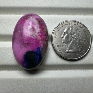cobalto calcite with azurite cabochon available for etsy sell