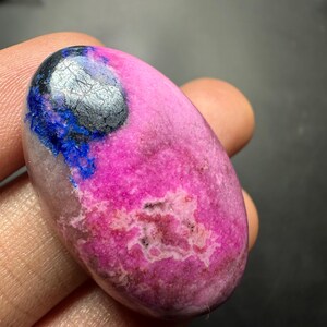 rare cobalto calcite polished cabochon